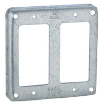 Hubbell-Raco 809 4" Square Exposed Work Cover, (2) GFCI Hubbell-Raco 809