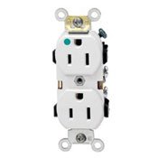 Leviton 8200-HR Hospital Grade Duplex Receptacle, Slim Design, 15A, 125V, Red Leviton 8200-HR