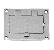 Wiremold 828PRGFI-BLK Floor Box Cover, 1-Gang, Type: Decora/GFCI, Black, Non-Metallic Wiremold 828PRGFI-BLK