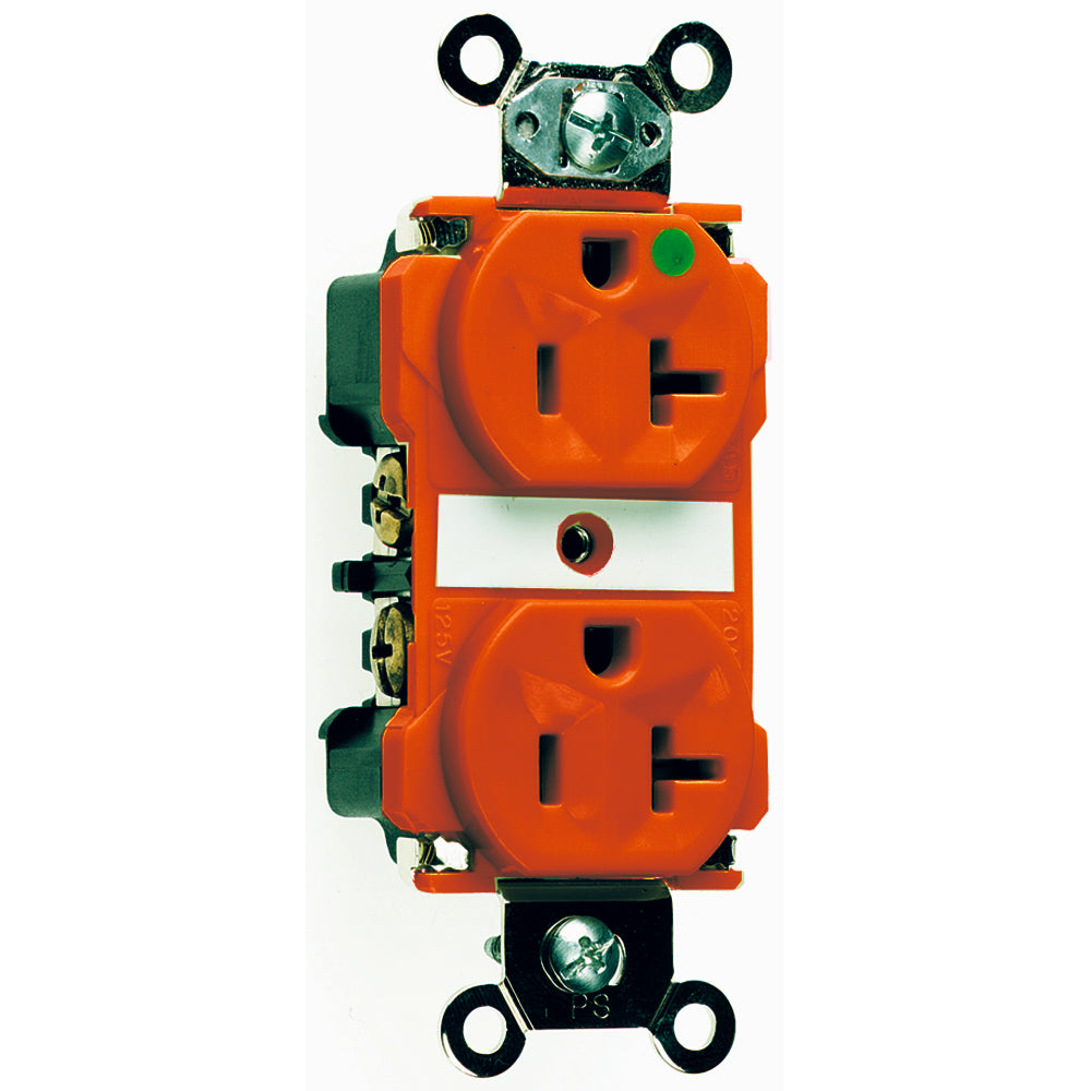 Pass & Seymour 8300-RED HOSP GRD DUP RECEPT 20A/125VAC RED Pass & Seymour 8300-RED