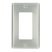 Leviton 83401 Decora Wallplate, 1-Gang, Aluminum Leviton 83401