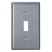 Leviton 84001 Toggle Switch Wallplate, 1-Gang, 430 Stainless Steel Leviton 84001