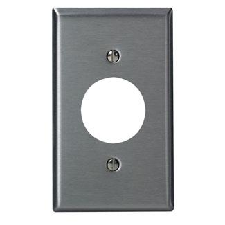 Leviton 84004-40 1-Gang Single Rcpt Wallplate, (1) 1.406