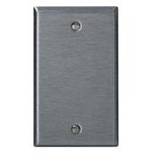 Leviton 84014-40 Blank Wallplate, 1-Gang, 302 Stainless Steel, Standard, Box Mount Leviton 84014-40