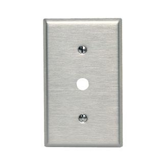 Leviton 84018-40 Phone/Cable Wallplate, 1-Gang, .406