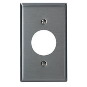 Leviton 84104-40 Single Receptacle Wallplate, 1-Gang, 1.406