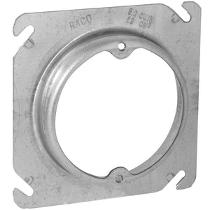 Appleton 8461B 4" Square Fixture Cover, Mud Ring, 3/4" Raised, Drawn, Metallic Appleton 8461B