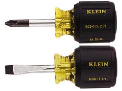 Klein 85071 2-Piece Stubby Screwdriver Set Klein 85071