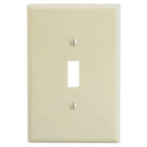 Leviton 86101 Toggle Wallplate, 1-Gang, Thermoset, Ivory, Oversized Leviton 86101