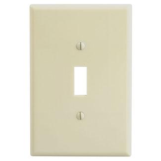 Leviton 86101 Toggle Wallplate, 1-Gang, Thermoset, Ivory, Oversized Leviton 86101
