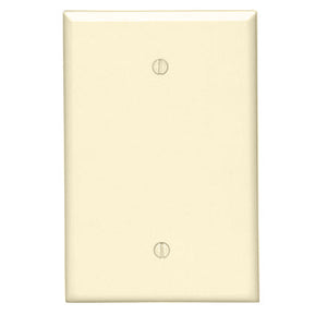 Leviton 86114 Blank Wallplate, 1-Gang, Thermoset, Ivory, Oversize Leviton 86114