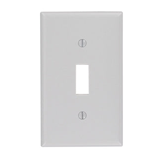 Leviton 87001 Toggle Switch Wallplate, 1-Gang, Thermoset, Gray Leviton 87001