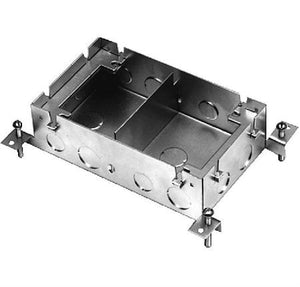 Wiremold 880M2 Adjustable Floor Box, 2-Gang, Depth: 2-15/32", Cast Iron Wiremold 880M2