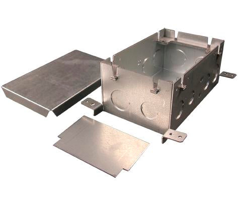 Wiremold 880S2 Rectangular Floor Box, 2-Gang, Depth: 3-15/32