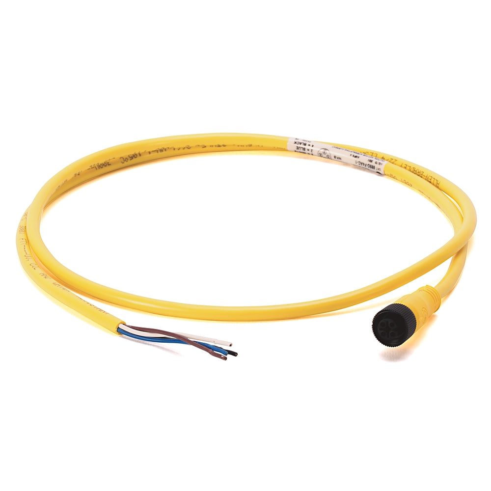 Allen-Bradley 889D-F4AC-5 Cordset, DC Micro QD, 4 Pin, Straight, Female, 5m, Yellow Allen-Bradley 889D-F4AC-5