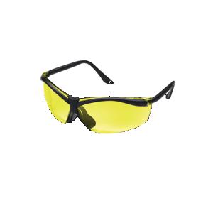 3M 90966-WV12 Protective Eyewear, Anti-Scratch Yellow Lens, Semi-Rimless Black Frame 3M 90966-WV12