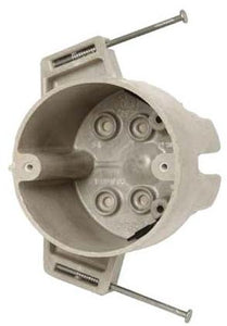 Allied Moulded 9335-NK 3-1/2" Round Ceiling/Fixture Box, Depth: 2-7/8", Non-Metallic Allied Moulded 9335-NK