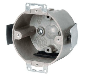 Allied Moulded 9338-ESKT 3-1/2" Round Ceiling/Fixture Box, Depth: 2", Old Work, Non-Metallic Allied Moulded 9338-ESKT