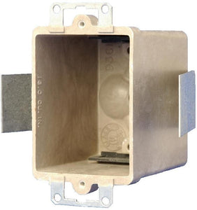 Allied Moulded 9361-ESK Switch/Outlet Box, 1-Gang, Depth: 2-7/8", Old Work, Non-Metallic Allied Moulded 9361-ESK