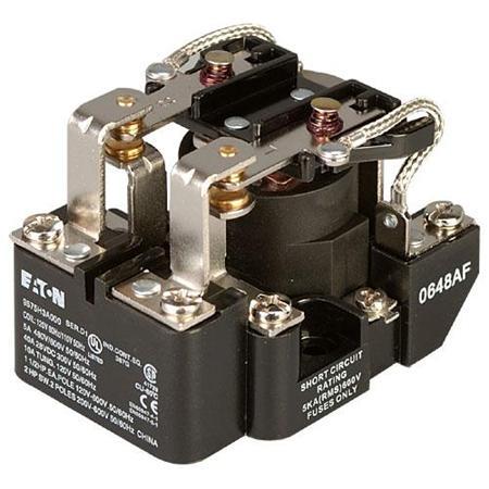 Eaton 9575H3C000 Power Relay, Open, 40A, 300VAC, 480VAC Coil, 2PDT, Type AA Eaton 9575H3C000