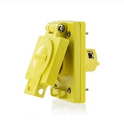 Leviton 95W47-S Flanged Outlet w/ Cover, Wetguard, 15A, 125V, 2P, 3W Leviton 95W47-S