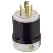 Leviton 9965-C Locking Plug, Non-NEMA, 20A, 125/250V, 3P3W Leviton 9965-C