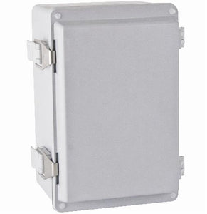 nVent Hoffman A1066JFGQRR Junction Box, Type 4X, Hinged, 9.50" x 6" x 5.78", Fiberglass nVent Hoffman A1066JFGQRR