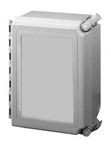 nVent Hoffman A1086CHQRFG Enclosure, Hinged Cover, NEMA 4X, 10" x 8" x 6", Fiberglass nVent Hoffman A1086CHQRFG