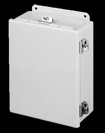 nVent Hoffman A16106CHNF Junction Box, NEMA 4, Continuous Hinge With Clamps, 16 x 10 x 6