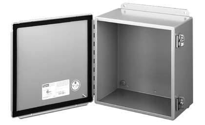 nVent Hoffman A16148CH Junction Box, NEMA 12, Hinged Cover, 16