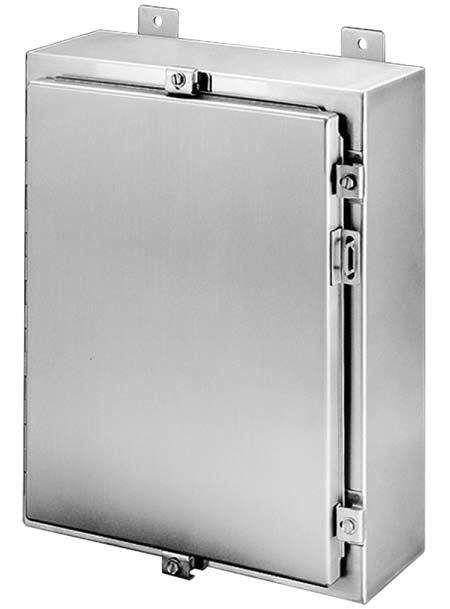 nVent Hoffman A16H1208SSLP Enclosure, NEMA 4X, Clamp Cover, Stainless Steel, 16
