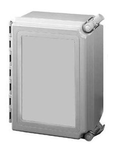 nVent Hoffman A664CHQRFG Enclosure, Hinged Cover, NEMA 4X, 6" x 6" x 4", Gray, Fiberglass nVent Hoffman A664CHQRFG