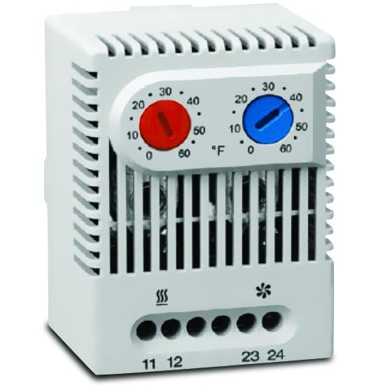 nVent Hoffman ADLTEMP Dual Thermostat, NO & NC Contacts, Temperature Range: 32 to 140 F nVent Hoffman ADLTEMP