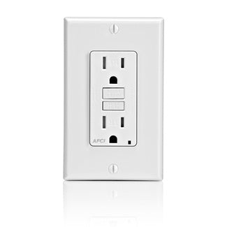 Leviton AFTR1-W Tamper-Resistant AFCI Receptacle, 15A, 120V, White Leviton AFTR1-W