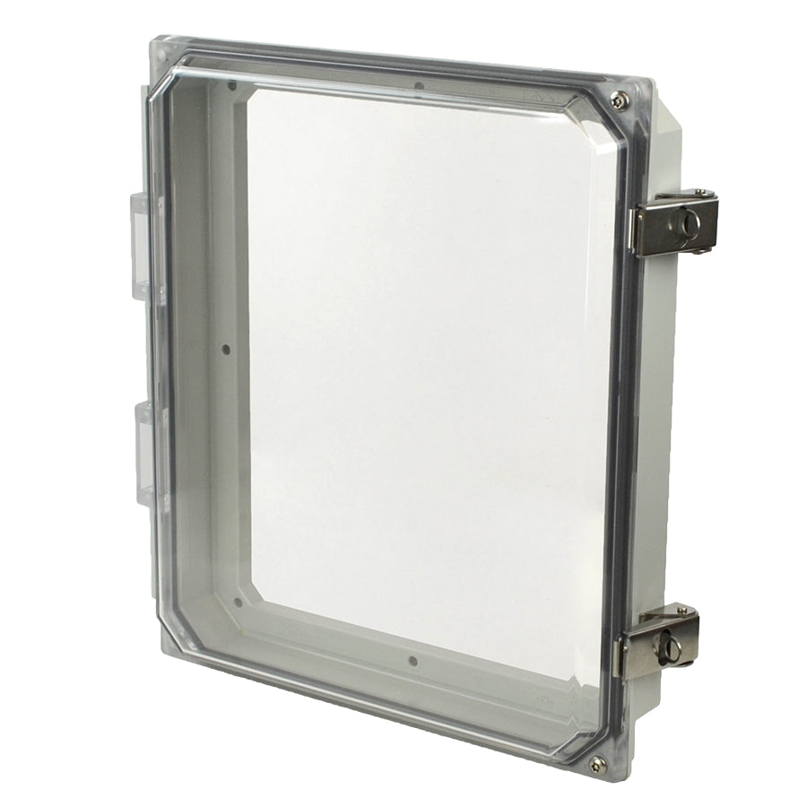 Allied Moulded AMHMI120CCL Enclosure, NEMA 4X, Hinged Window Cover, 12