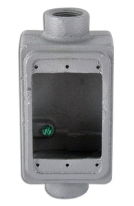 Appleton APPFDC150 FD Device Box, 1-Gang, Feed-Thru, Type FDC, 1/2", Malleable Iron Appleton APPFDC150