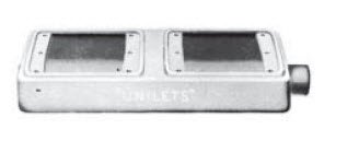 Appleton APPFS2T75 FS Device Box, 2-Gang, Dead-End, Type T, 3/4