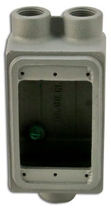 Appleton APPFSCC150 FS Device Box, 1-Gang, Feed-Thru, TYPE FSCC, 1/2", Malleable Iron Appleton APPFSCC150