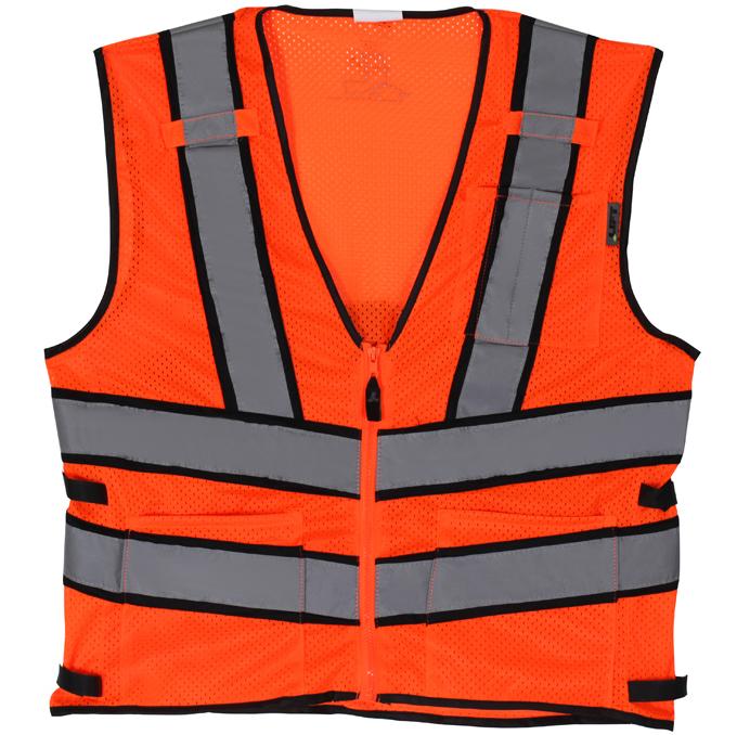 Lift Safety AV2-10E1L Safety Vest, Viz-Pro 2 - Size: X-Large, Orange Lift Safety AV2-10E1L