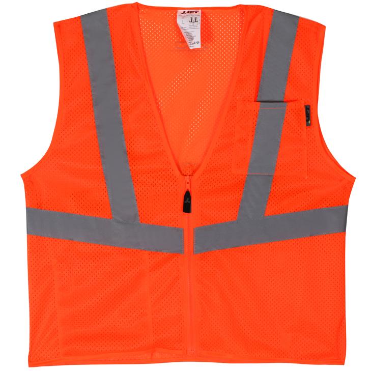 Lift Safety AVV-10EL Safety Vest, Viz-Pro - Size: Large, Orange Lift Safety AVV-10EL