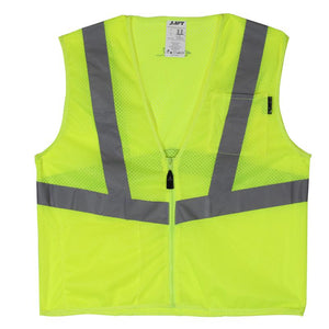 Lift Safety AVV-10L1L Safety Vest, Viz-Pro - Size: X-Large, Yellow Lift Safety AVV-10L1L