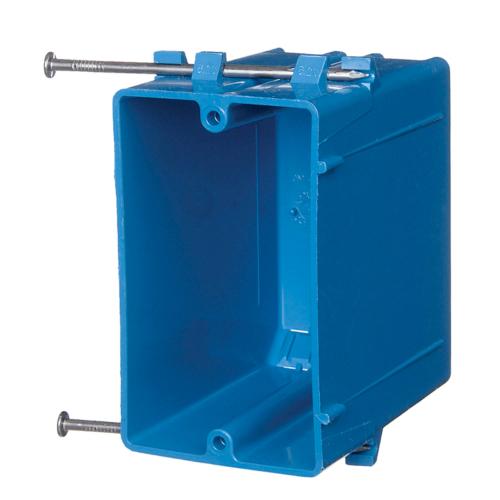 Carlon B122A-UPC Switch/Outlet Box, 1-Gang, Depth: 3-1/2