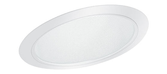 Elite Lighting B391W-WH Stepped Baffle Trim, Sloped Ceiling, 6