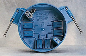 Carlon B520P-UPC 4" Round Ceiling Box, Nail-On, 2-1/4" Deep, Non-Metallic Carlon B520P-UPC