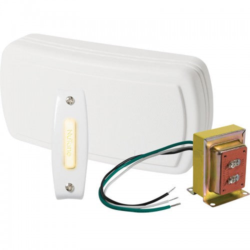 Nutone BK110NBWH Wired Chime Kit, White, 1-Pushbutton Nutone BK110NBWH