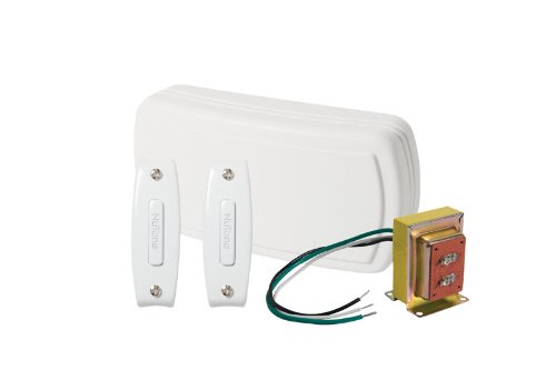 Nutone BK120NBWH Wired Chime Kit, White, 2-Pushbuttons Nutone BK120NBWH