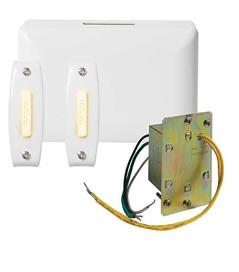 Nutone BK242LWH Wired Chime Kit, Illuminated, 2-Pushbutton Nutone BK242LWH