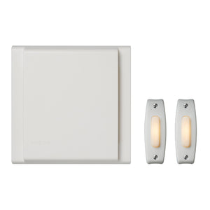 Nutone BKL342LWH Line Voltage Wired Doorbell w/ (2) LED Pushbutton Kit Nutone BKL342LWH