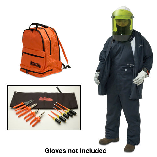 Cementex BPK-CL2K-XL Arc Flash Kit: Jacket, Overpants, Flash Shield Hat, Safety Glasses - Size: XL Cementex BPK-CL2K-XL
