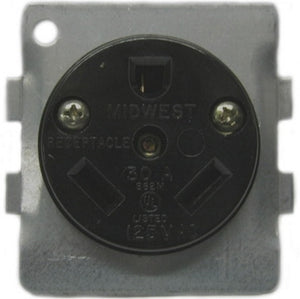 Midwest BR32U 30A, 2P, 125V, RV Receptacle, NEMA TT-30R Midwest BR32U